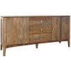 Buffet Meuble De Rangement En Bois De Sheesham Marron - Longueur 160 X Hauteur 78 X Profondeur 42 Cm -PEGANE-