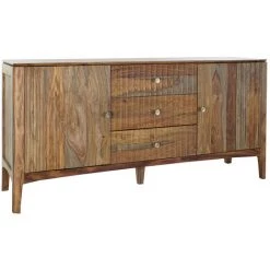 Buffet Meuble De Rangement En Bois De Sheesham Marron - Longueur 160 X Hauteur 78 X Profondeur 42 Cm -PEGANE-