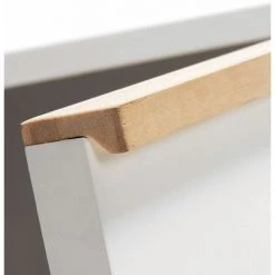 Buffet Meuble De Rangement Coloris Blanc / Naturel En Bois - Longueur 90 X Profondeur 42,5 X Hauteur 72 Cm -PEGANE- -Buffet et enfilade Soldes 59741973 4