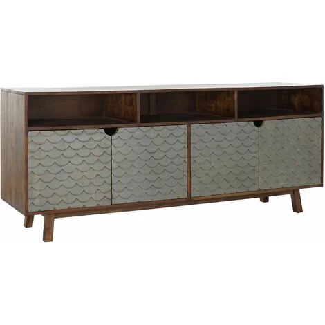 Buffet Meuble De Rangement En Bois De Manguier Coloris Marron Foncé/gris - Longueur 180 X Hauteur 75 X Profondeur 45 Cm -PEGANE- 1 Buffet Meuble De Rangement En Bois De Manguier Coloris Marron Foncé/gris - Longueur 180 X Hauteur 75 X Profondeur 45 Cm -PEGANE-