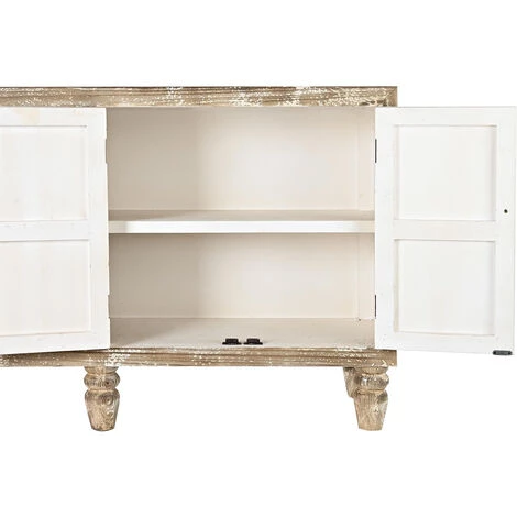 Buffet Meuble De Rangement En Bois De Sapin Et MDF Coloris Marron Vieilli - Longueur 130 X Hauteur 77.5 X Profondeur 40 Cm -PEGANE- 3 Buffet Meuble De Rangement En Bois De Sapin Et MDF Coloris Marron Vieilli - Longueur 130 X Hauteur 77.5 X Profondeur 40 Cm -PEGANE- – Image 3