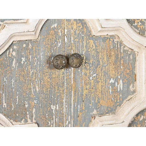 Buffet Meuble De Rangement En Bois De Sapin Et MDF Coloris Marron Vieilli - Longueur 130 X Hauteur 77.5 X Profondeur 40 Cm -PEGANE- 4 Buffet Meuble De Rangement En Bois De Sapin Et MDF Coloris Marron Vieilli - Longueur 130 X Hauteur 77.5 X Profondeur 40 Cm -PEGANE- – Image 4