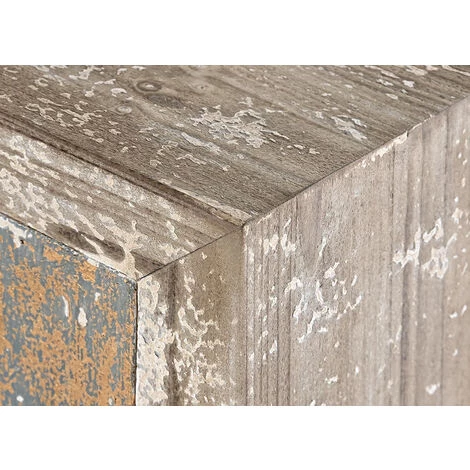 Buffet Meuble De Rangement En Bois De Sapin Et MDF Coloris Marron Vieilli - Longueur 130 X Hauteur 77.5 X Profondeur 40 Cm -PEGANE- 5 Buffet Meuble De Rangement En Bois De Sapin Et MDF Coloris Marron Vieilli - Longueur 130 X Hauteur 77.5 X Profondeur 40 Cm -PEGANE- – Image 5
