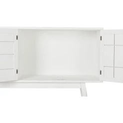 Buffet Meuble De Rangement En Bois De Sapin Coloris Blanc - Longueur 160 X Hauteur 80 X Profondeur 42 Cm -PEGANE- -Buffet et enfilade Soldes 59742131 3