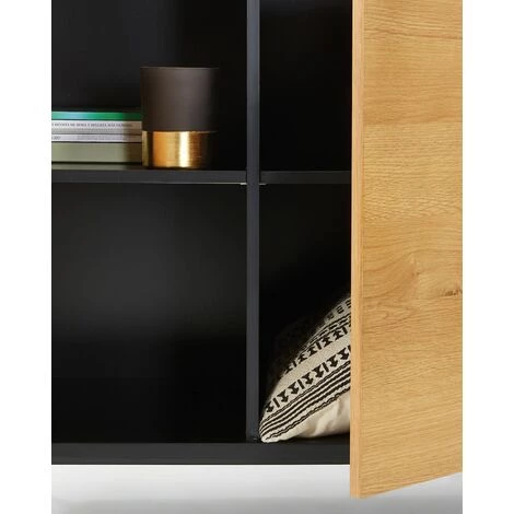 Buffet Meuble De Rangement Coloris Naturel En Bois - Longueur 165 X Profondeur 45 X Hauteur 80 Cm -PEGANE- 2 Buffet Meuble De Rangement Coloris Naturel En Bois - Longueur 165 X Profondeur 45 X Hauteur 80 Cm -PEGANE- – Image 2