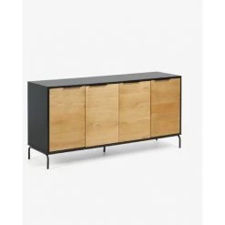 Buffet Meuble De Rangement Coloris Naturel En Bois - Longueur 165 X Profondeur 45 X Hauteur 80 Cm -PEGANE- 7 Buffet Meuble De Rangement Coloris Naturel En Bois - Longueur 165 X Profondeur 45 X Hauteur 80 Cm -PEGANE- -Buffet et enfilade Soldes 59742148 3