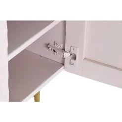 Buffet Haut Meuble De Rangement En Bois De Manguier Rose Et Métal Doré - Longueur 63 X Hauteur 52 X Profondeur 43 Cm -PEGANE- -Buffet et enfilade Soldes 59742351 4