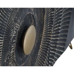 Buffet Meuble De Rangement En Bois De Manguier Et Métal Coloris Noir - Longueur 160 X Hauteur 75 X Profondeur 45 Cm -PEGANE- -Buffet et enfilade Soldes 59742423 5