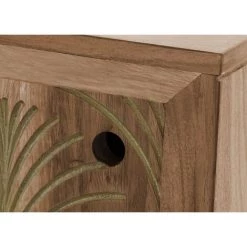 Buffet Meuble De Rangement En Bois De Sheesham Et Métal Coloris Naturel Motif Feuille - Longueur 160 X Hauteur 75 X Profondeur 45 Cm -PEGANE- -Buffet et enfilade Soldes 59742432 5