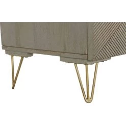 Buffet Meuble De Rangement En Bois De Manguier Et Métal Coloris Gris - Longueur 160 X Hauteur 75 X Profondeur 45 Cm -PEGANE- 8 Buffet Meuble De Rangement En Bois De Manguier Et Métal Coloris Gris - Longueur 160 X Hauteur 75 X Profondeur 45 Cm -PEGANE- -Buffet et enfilade Soldes 59742461 4