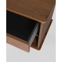 Buffet Meuble De Rangement Coloris Naturel En Bois Plaqué De Noyer - Longueur 180 X Profondeur 45 X Hauteur 83 Cm -PEGANE- -Buffet et enfilade Soldes 59742513 2