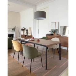 Buffet Meuble De Rangement Coloris Naturel En Bois Plaqué De Noyer - Longueur 180 X Profondeur 45 X Hauteur 83 Cm -PEGANE- -Buffet et enfilade Soldes 59742513 4