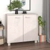 YOUTHUP Buffet Blanc 85x35x80 Cm Bois Massif De Pin - Blanc