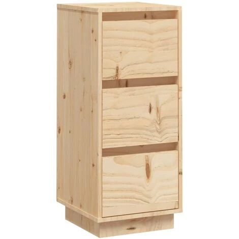 YOUTHUP Buffet 32x34x75 Cm Bois Massif De Pin - Brun 2 YOUTHUP Buffet 32x34x75 Cm Bois Massif De Pin - Brun – Image 2
