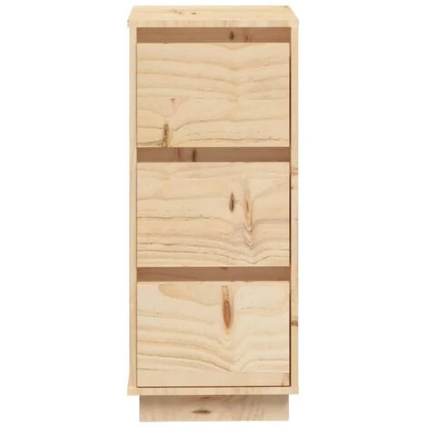 YOUTHUP Buffet 32x34x75 Cm Bois Massif De Pin - Brun 5 YOUTHUP Buffet 32x34x75 Cm Bois Massif De Pin - Brun – Image 5