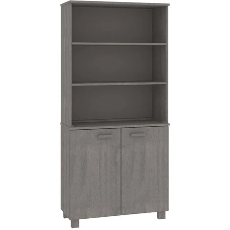 YOUTHUP Buffet Bois Massif De Pin Gris Clair - Gris 2 YOUTHUP Buffet Bois Massif De Pin Gris Clair - Gris – Image 2