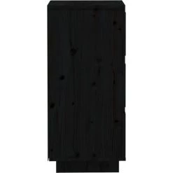 YOUTHUP Buffets 2 Pcs Noir 32x34x75 Cm Bois Massif De Pin - Noir -Buffet et enfilade Soldes 59761159 5