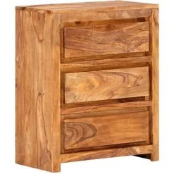 YOUTHUP Armoire à Tiroirs 60x33x75 Cm Bois D'acacia Massif - Brun