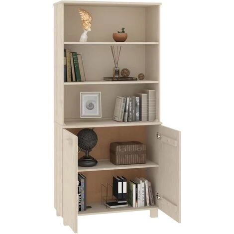 YOUTHUP Buffet Bois Massif De Pin Marron Miel - Brun 3 YOUTHUP Buffet Bois Massif De Pin Marron Miel - Brun – Image 3