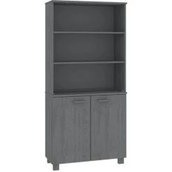 YOUTHUP Buffet Bois Massif De Pin Gris Foncé - Gris -Buffet et enfilade Soldes 59761591 2