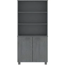 YOUTHUP Buffet Bois Massif De Pin Gris Foncé - Gris -Buffet et enfilade Soldes 59761591 3
