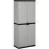 YOUTHUP Armoire De Rangement De Jardin 3 étagères Gris/noir 68x40x168cm - Gris