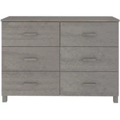 YOUTHUP Buffet Gris Clair 113x40x80 Cm Bois Massif De Pin - Gris -Buffet et enfilade Soldes 59761704 5