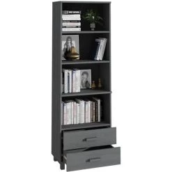 YOUTHUP Buffet Gris Foncé 60x35x180 Cm Bois Massif De Pin - Gris 7 YOUTHUP Buffet Gris Foncé 60x35x180 Cm Bois Massif De Pin - Gris -Buffet et enfilade Soldes 59761825 3