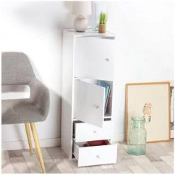 CASAME Meuble De Rangement 2 Portes Et 2 Tiroirs - L32 X P30 X H94 Cm - Casâme 7 CASAME Meuble De Rangement 2 Portes Et 2 Tiroirs - L32 X P30 X H94 Cm - Casâme -Buffet et enfilade Soldes 59789633 3