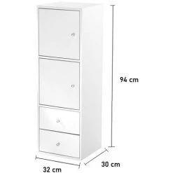 CASAME Meuble De Rangement 2 Portes Et 2 Tiroirs - L32 X P30 X H94 Cm - Casâme 8 CASAME Meuble De Rangement 2 Portes Et 2 Tiroirs - L32 X P30 X H94 Cm - Casâme -Buffet et enfilade Soldes 59789633 4