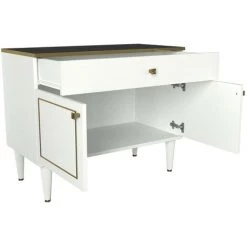 COTECOSY Buffet Bas Ascendere H76cm Blanc, Or Et Effet Marbre Noir - Multicolore -Buffet et enfilade Soldes 59799742 5