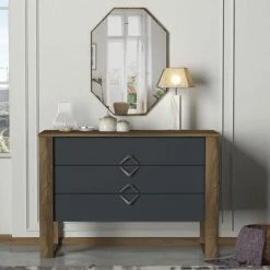 COTECOSY Ensemble Buffet Et Miroir Murale Jesse Bois Et Anthracite - Bois / Gris 6 COTECOSY Ensemble Buffet Et Miroir Murale Jesse Bois Et Anthracite - Bois / Gris -Buffet et enfilade Soldes 59800407 2