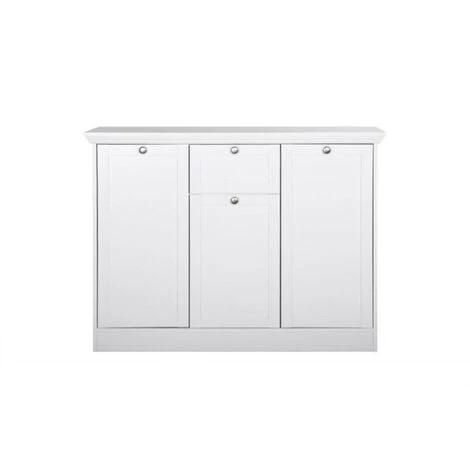 ZENZERO SHOP Buffet, Buffet Avec 3 Portes Et 1 Tiroir Finition Blanche 3 ZENZERO SHOP Buffet, Buffet Avec 3 Portes Et 1 Tiroir Finition Blanche – Image 3