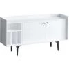 COTECOSY Buffet Bas 4 Portes Et 4 Niches Erebos 150cm Blanc - Blanc