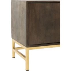 LES TENDANCES Buffet 2 Portes 1 Tiroir Bois Marron Jenifer L 180 Cm 9 LES TENDANCES Buffet 2 Portes 1 Tiroir Bois Marron Jenifer L 180 Cm -Buffet et enfilade Soldes 59889411 5