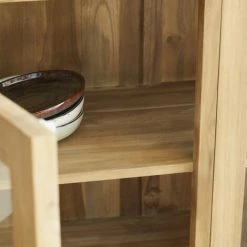 BOIS DESSUS BOIS DESSOUS Buffet En Bois De Teck 2 Portes 120 Cm - Naturel -Buffet et enfilade Soldes 59914789 5