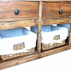 NOVA Côté De Récupération En Bois Massif 100x30x50 Cm Avec Des Paniers Amovibles 8 NOVA Côté De Récupération En Bois Massif 100x30x50 Cm Avec Des Paniers Amovibles -Buffet et enfilade Soldes 59995626 4