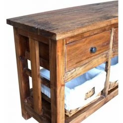 NOVA Côté De Récupération En Bois Massif 100x30x50 Cm Avec Des Paniers Amovibles 9 NOVA Côté De Récupération En Bois Massif 100x30x50 Cm Avec Des Paniers Amovibles -Buffet et enfilade Soldes 59995626 5