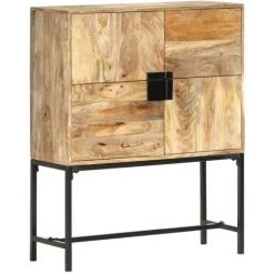 Topdeal Buffet 80x30x100 Cm Bois De Manguier Massif FF285867_FR
