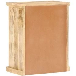 Topdeal Buffet Avec Portes En Acier 60x35x75 Cm Bois De Manguier Solide FF289094_FR -Buffet et enfilade Soldes 60046247 5