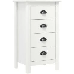 Topdeal Buffet Hill Range Blanc 46x35x80 Cm Bois De Pin Solide FF288912_FR