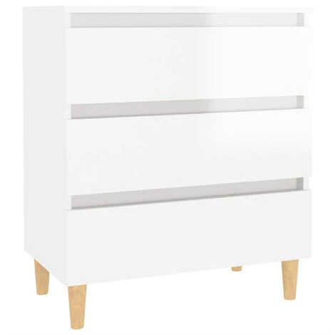 FIMEI Buffet Blanc Brillant 60x35x69 Cm Aggloméré 2 FIMEI Buffet Blanc Brillant 60x35x69 Cm Aggloméré – Image 2