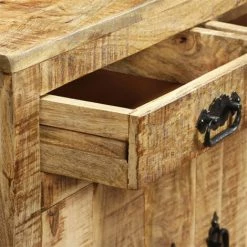 FIMEI Buffet Avec 2 Tiroirs Et 1 Armoire Bois De Manguier Brut -Buffet et enfilade Soldes 60100214 4