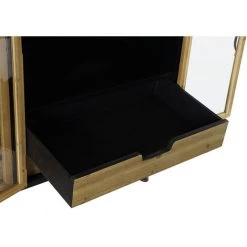 Buffet Meuble De Rangement En Bois De Sapin Marron Clair / Noir Et Verre - Longueur 120 X Hauteur 76 X Profondeur 40 Cm -PEGANE- 8 Buffet Meuble De Rangement En Bois De Sapin Marron Clair / Noir Et Verre - Longueur 120 X Hauteur 76 X Profondeur 40 Cm -PEGANE- -Buffet et enfilade Soldes 60152421 4