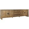 Buffet Meuble De Rangement En Bois Recyclé Coloris Marron - Longueur 240 X Hauteur 65 X Profondeur 44 Cm -PEGANE-