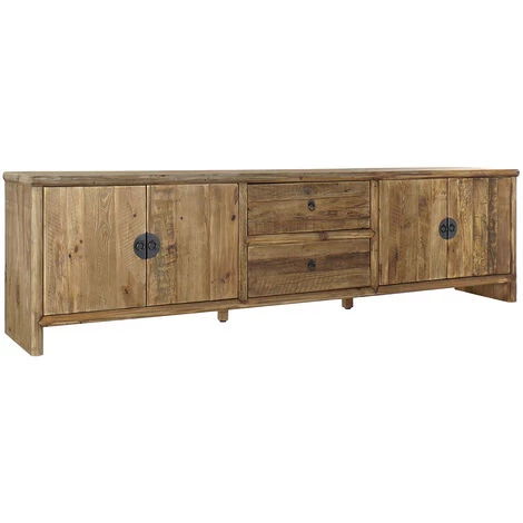 Buffet Meuble De Rangement En Bois Recyclé Coloris Marron - Longueur 240 X Hauteur 65 X Profondeur 44 Cm -PEGANE- 1 Buffet Meuble De Rangement En Bois Recyclé Coloris Marron - Longueur 240 X Hauteur 65 X Profondeur 44 Cm -PEGANE-