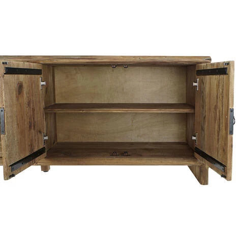 Buffet Meuble De Rangement En Bois Recyclé Coloris Marron - Longueur 240 X Hauteur 65 X Profondeur 44 Cm -PEGANE- 3 Buffet Meuble De Rangement En Bois Recyclé Coloris Marron - Longueur 240 X Hauteur 65 X Profondeur 44 Cm -PEGANE- – Image 3
