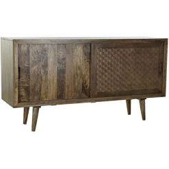 Buffet Meuble De Rangement En Bois De Manguier Coloris Marron - Longueur 160 X Hauteur 85 X Profondeur 45 Cm -PEGANE-