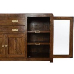 Buffet Meuble De Rangement En Acacia Coloris Marron - Longueur 150 X Hauteur 90 X Profondeur 40.5 Cm -PEGANE- -Buffet et enfilade Soldes 60153395 3