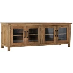Buffet Meuble De Rangement En Bois Coloris Marron - Longueur 173 X Hauteur 61 X Profondeur 34 Cm -PEGANE-